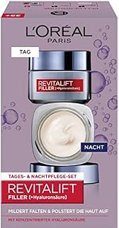 L'Oréal Paris RevitaLift Filler Zestaw do Pielęgnacji Twarzy na Dzień i na Noc - 50 ml