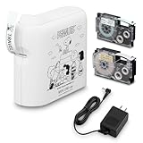 ラベルライター ネームランド i-ma ピーナッツモデル スマホ専用 KL-SP10-PN テープ付セット KL-SLPN (3.5mm-18mm幅)