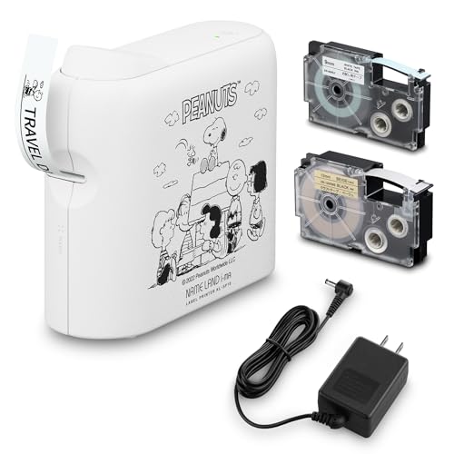 ラベルライター ネームランド i-ma ピーナッツモデル スマホ専用 KL-SP10-PN テープ付セット KL-SLPN (3.5mm-18mm幅)