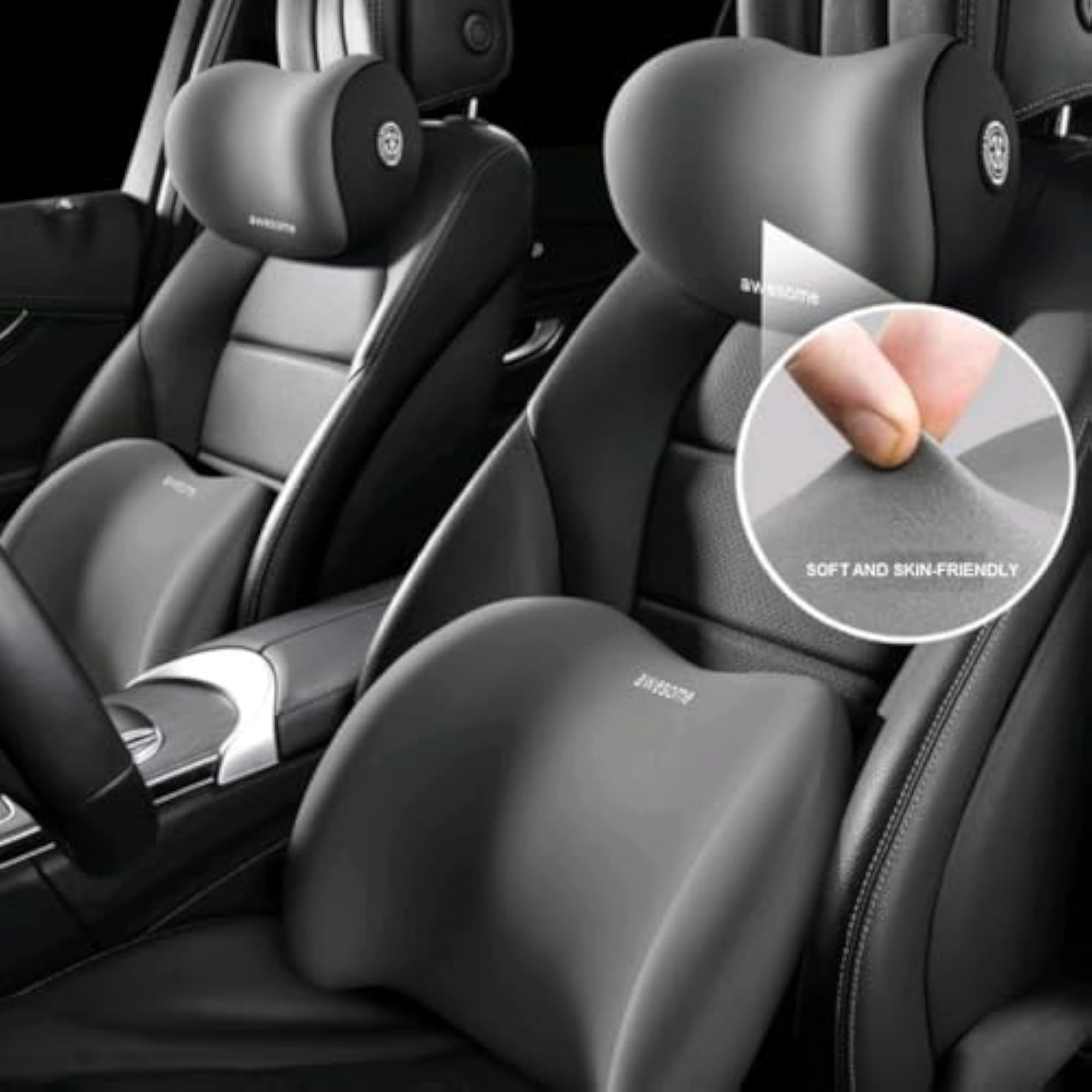 Car Lumbar Support Cushion for Driver & Passenger