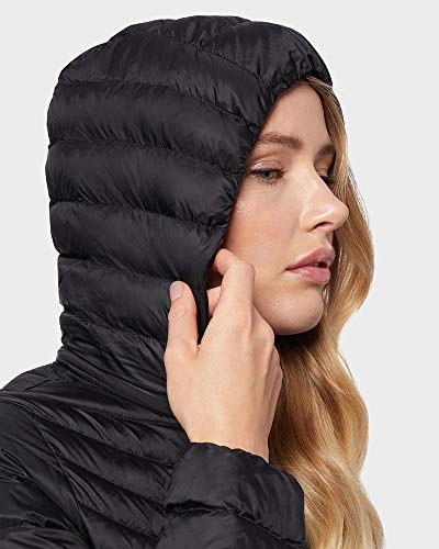 32 Degrees Women's 3/4 Ultra-Light Down Jacket| Slim Fit | Detachable Hood | Water Repellant3