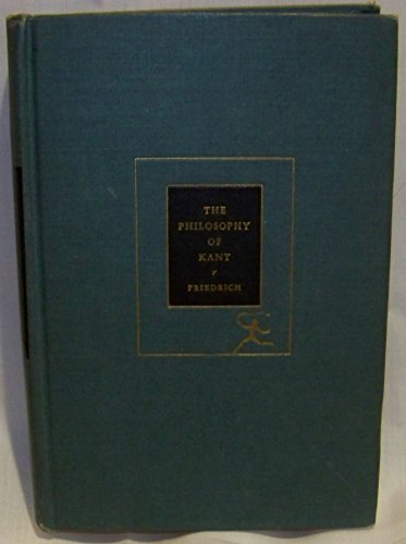 The Philosophy of Kant (Modern Library) 067960068X Book Cover