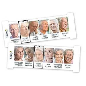 Enjoy Art – schaal van emoties voor senioren – hulp bij de communicatie met ouderen en mensen met Alzheimer – Eenvoudig bekijken – Ergonomisch – Om te ontdekken