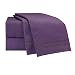Clara Clark Supreme 1500 Collection 5pc Bed Sheet Set - Split King Size, Purple Eggplant