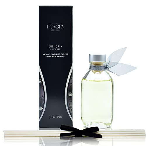 Difusor de varillas LOVSPA Luxe Linen con recarga 4 oz miniatura 4
