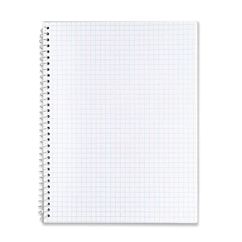 Emraw Graph Paper Notebook Quad Ruled Spiral Grid Notebook Pack Of 4 White Paper 100 Sheets Assorted Colors Wire Bound Graphing Books #TOP1