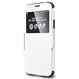 Spigen Interactive Window Automatic Sleep Slim Armor View Protective Case for Galaxy S5 - Smooth White