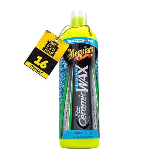 Meguiar's Hybrid Ceramic Liquid Wax, Shield Your Paint with a Residue-Free Liquid Car Wax with Advanced SiO2 Hybrid Technology and Long-Lasting Water-Beading Protection, 16 Oz Bottle