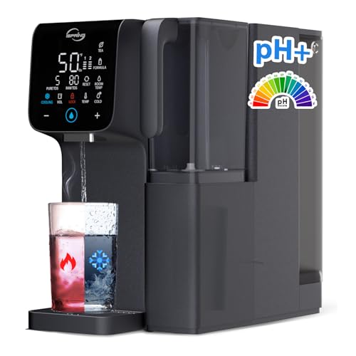 iSpring RCD100HCG Hot & Cold Reverse Osmosis System Countertop, Alkaline