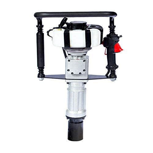 2Stroke G-a-soline T-Post Y-Post Pile Driver T Post Hammer G-a-s Powered Engine Air Cooling Durable Push Fence Farm 2.3HP Single Cylinder Heavy Duty with 2 Post Driving Head