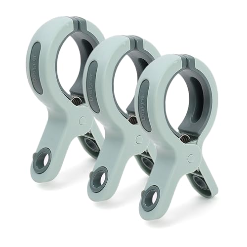 YROHGKPN 3 pinzas para toallas de plástico resistentes, resistentes al viento, pinzas para toallas de playa para lavandería diaria, baño, alfombras, ropa de cama, ropa gruesa, pinzas para pinzas de la