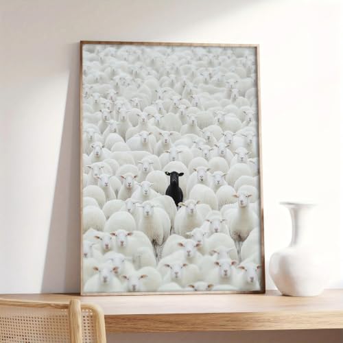 Poster mouton noir THeirmoN habillage grand mur