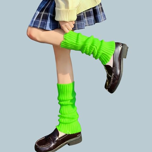 Image of Womens And Girls Kawaii Leg Warmers 80s Harajuku Lolita Japanese Legwarmers Ankle Socks Knit Stockings Boot Socks