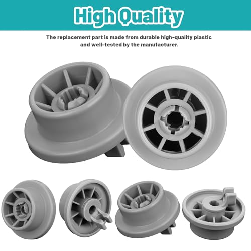 8Er Set Korbrollen Geschirrspüler Spülmaschine Rollen Unterkorb Korbrollen Spülmaschine Ersatzteile Kompatibel für Viele Gängige Bosch & Siemens Geschirrspüler | Modell 165314