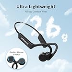 PSIER Bone Conduction Headphones, Open Ear Bluetooth 5.3 Wireless Headphone, Bone Conduction Earbuds 8H Playtimes Sports Earphones with Mic, IPX6 Waterproof Earbuds for Hiking, Cycling, Gym, Black - Image 3