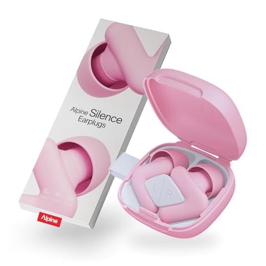 Alpine Silence Tapones de Oídos para Dormir, Viajar y Concentración – Protección Auditiva Reusable y Cómoda – Diseño con Ajuste en V y Puntas Suaves (XS/S/M/L) – Rosa