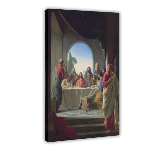 Tableau La Cène de Carl Bloch reproduction d'art sur toile 20x30