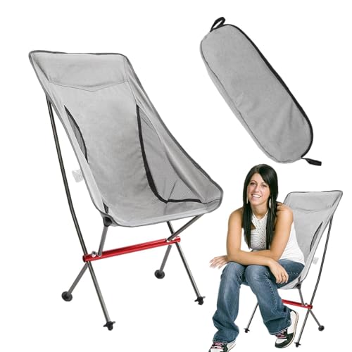 Teksome Silla Plegable de Exterior | Silla Portátil y Plegable para Sentarse - Asiento de Senderismo Que Ahorra Espacio | para Pesca Camping Playa Picnic Patio Balcón Jardín Senderismo De Mochilero Y