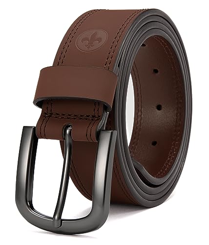 CHAOREN Gürtel Herren Arbeitsgürtel Leder, Ledergürtel Herren Scharwz und Braun, 38mm Perfekte Passform für Jeans und Arbeitshose