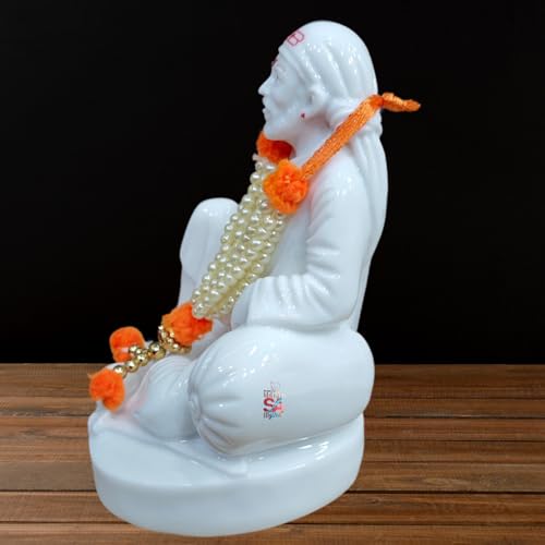 Image of Sai Amrut Gifts Italian Marble Sai Baba Dwarkamai Statue For Home And Pooja Room (3 * 2 Inch),Multicolour