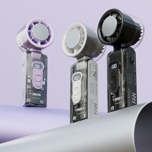 Ventilador de cuello manos libres plegable y recargable color morado 5