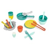 B. toys – Akcesoria do zabawy w kuchnię – Garnki, talerze, sztućce – 33-częściowy zestaw dla dzieci – zabawka do odgrywania ról – od 3 lat – Mini Chef zestaw kuchenny