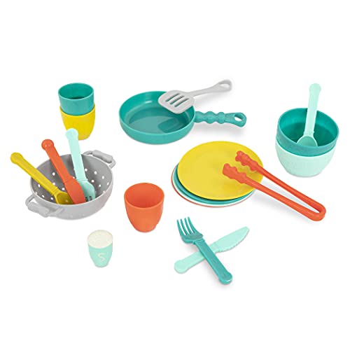 B. toys – Play Kitchen Accessories – Cookware, Dishes, Utensils – 33 Pieces Play Set for Kids – Pretend Play Toys – 3+ Years– Mini Chef Kitchen Set by B. toys - Image 7
