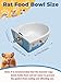 Niwaes Chinchilla Food Bowl Ceramic Guinea Pig Cage Feeder Hanging Bunny Food Dish Small Animal Feeding Bowls for Syrian Hamster Ferret Gerbils (Blue)