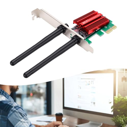 Tarjeta PCIE WiFi 600Mbps Doble Banda, Adaptador Inalámbrico 2.4GHz y 5GHz para PC de Escritorio, Baja Latencia, Punto de Acceso Móvil, Compatible con Windows 7/8/10/11 miniatura 4