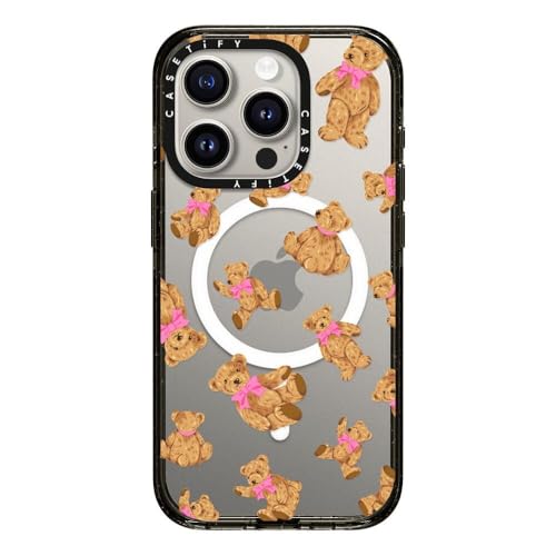 Coque Magsafe iPhone 15 Pro antichoc CASETiFY motif ours transparent