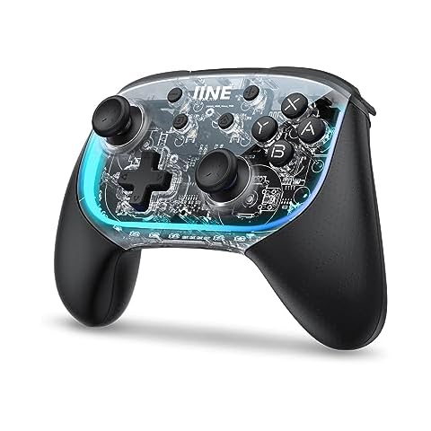 IINE Mechanical Pro Controller, Wireless Switch Controller for Nintendo Switch PC/IOS/Android, ALPS Analog Stick Switch Remote Gamepad with Adjustable Light Modes/NFC/Macro/HD Rumble/Turbo/Wake up Cover