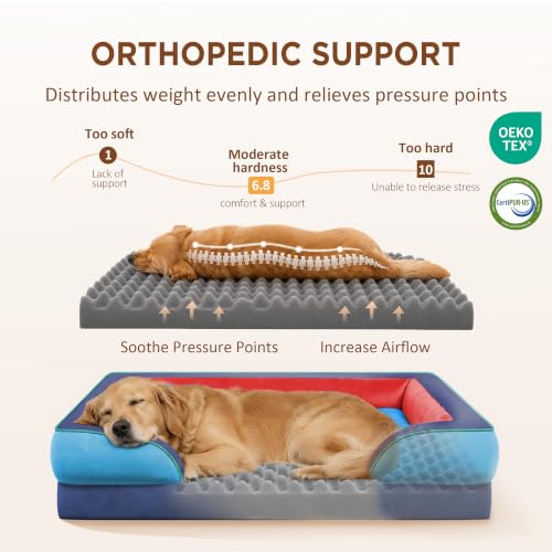 Comfort Expression Orthopedic Dog Beds for Large Sized Dog with Bolster — view 2