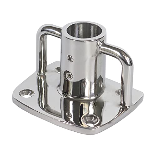 Asiento de asta de 1 pulgada en acero inoxidable 316 para base cuadrada de barco