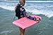 CONTOUR SURF Reed Body Board 33 Inches Bodyboard Body Boards for Beach Kids Lightweight EPS Core Dual Channel Double Swivel Coiled Wrist Leash for All Surfing Levels (Magenta)