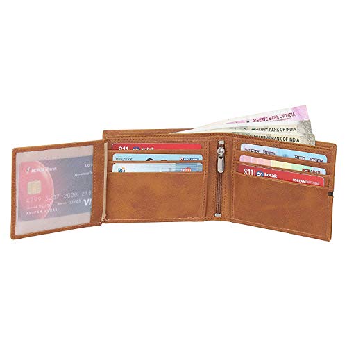 Image of Amicraft PU Leather Gift Combo Set|Wallet and Belt Gift For Him Light Weight Tan Wallet for Men 7 Card Slots PU Leather Formal & Casual Belt Free Size Upto 42 Inches|(Black)