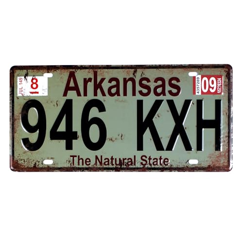 Image of Eazywagon inchArkansas - 946 KXH inch Vintage Retro Metal Signs - License Wall Plate, Car Tag - Ideal for Cafe, Restaurant, Shop, Home, Hotel, Club, Office, Living Area - Design Plaque