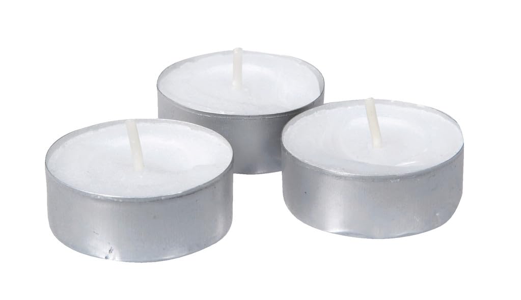 METRO Professional Velas de té, parafina, Ø 3.9 x 2.2 cm, duración 8 horas, blanco, 100 unidades