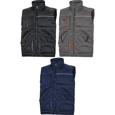 Deltaplus STOC2BMGT Stockton2 Polyester/Cotton Mach Multipockets Body Warmer, Size Large, Navy Blue/Royal Blue, Pack of 10 Cover