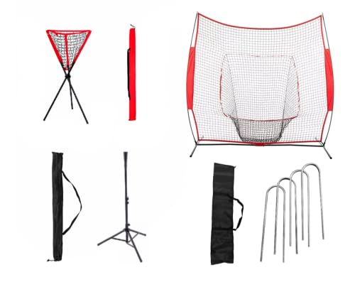 BNB-03 Kit Baseball Netting + Batting tee + Ball Carrier net