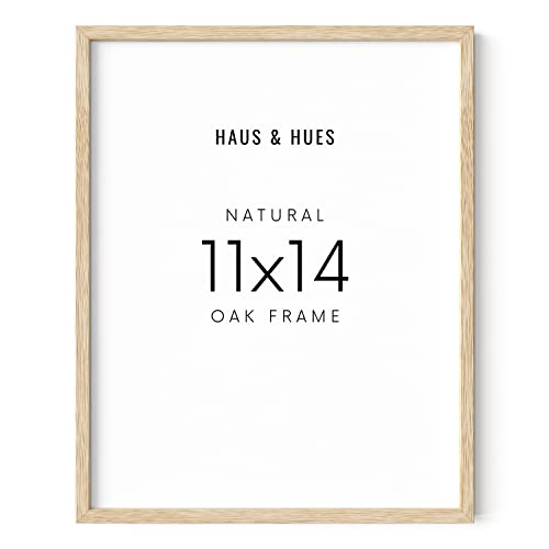 HAUS AND HUES Marco de fotos de madera de 11x14 - Marco de madera de 11x14 Marco de madera natural...