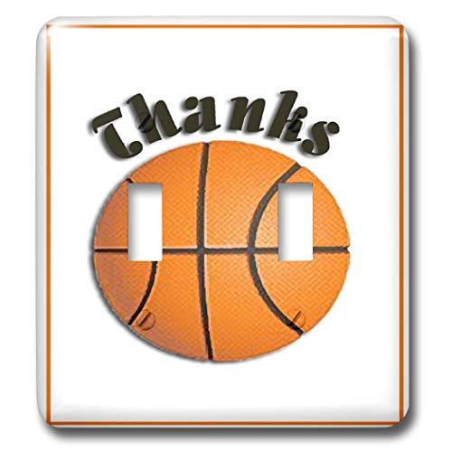 Interrupteur double 3dRose Basketball pour remplacer une plaque murale usée