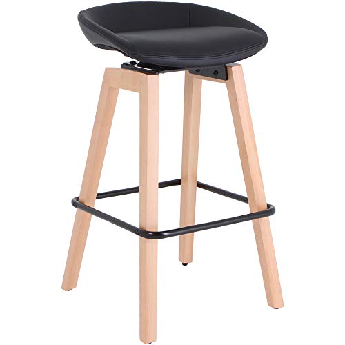 Lorell 68563 Butaco Moderno Bajo en Negro de Madera miniatura 1