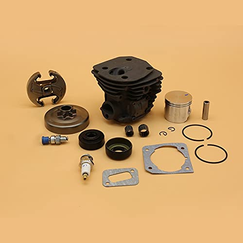 LILYY Kit de bujía de Tambor de Embrague de pistón de Cilindro de 45mm for Husqvarna 350 340 345 Jonsered 2141 2150 CS2141 CS2150 Piezas de Motosierra de jardín