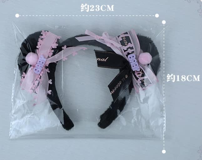 Amazon.co.jp: 熊耳 ロリータ カチューシャ ヘッドドレス もこもこ 