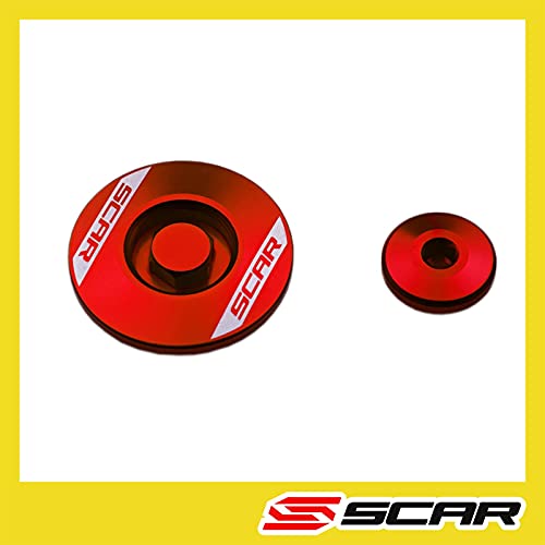 SCAR Schrauben Set Inspektionsöffnungen kompatibel mit SUZUKI RMZ 250 RMZ 450 RM-Z RM-Z250 RM-Z450 05-22 - Rot