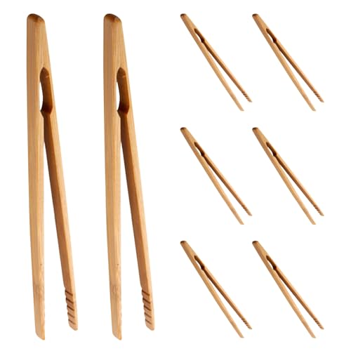 SHINEOFI 8 Piezas Pinzas de para Barbacoa Antideslizantes de Ergonómicos para Cocina Buffet Asado y Servir Aperitivos