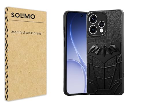 Image of Amazon Brand - Solimo Back Cover for Oppo Reno 15 5G | 3D Silicon with Cloth | Shockproof | Stylish Bumper Case (Black)