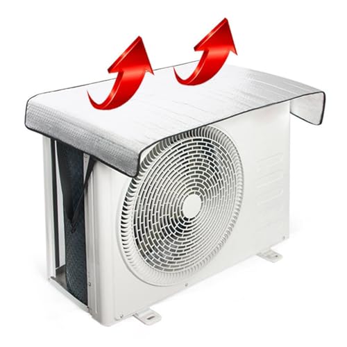 Image of AC Outdoor Unit Protector, 95x46cm Aluminum Film Cover for AC Compressor, Weather-Resistant AC Outdoor Unit Cover, Protection from Sunlight Dust and Rain