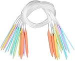 Aiguilles circulaires, ensemble d'aiguilles à tricoter, 12 PCS 12 Taille .5/4/4.5/5/5.5/6/6.5/7/9/10/12mm Aiguilles de tricotage circulaire multicolores Kit d'aiguilles de tricot (80CM)