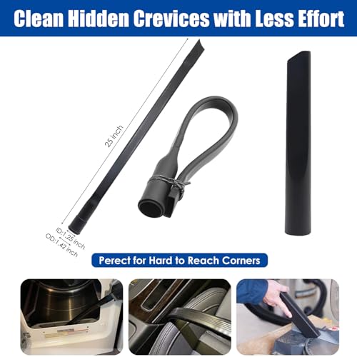 Image of Alrens 12PCS Vacuum Attachments for Shark NV752 NV751 NV650 NV680 NV800 & Rocket HV320 HV300, Vacuum Accessories with 2-in-1 Crevice Tool and 3PCS Vacuum Extension Wands